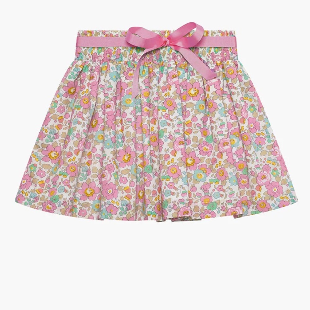 Lily Rose Pink Floral Cotton Skirt
